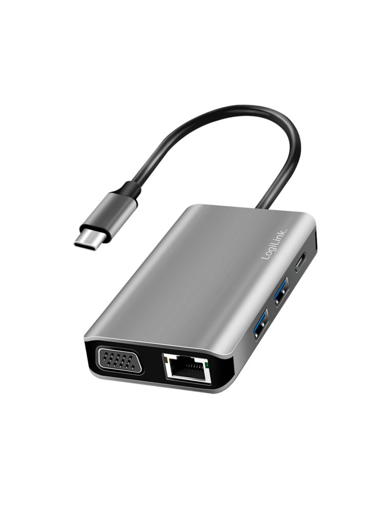 LogiLink USB-C Hub Mit Gigabit Ethernet & 3x USB-A - 5Gbit/s Adapter Für Laptop & Tablet